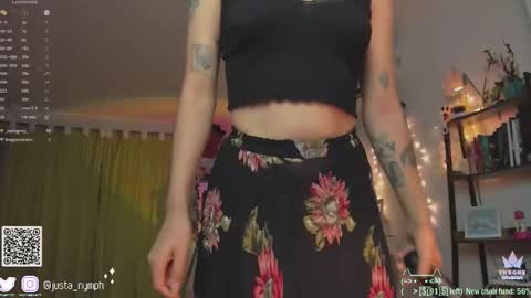 Snapshot of blushing_nymph chatting on 01/24/25, 03:54 Im Nym Justa nymph on twitter and IG online show from 01/24/25, 03:54