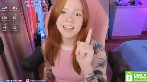 Snapshot of gwen_allen chatting on 06/21/26, 12:46 I am Gwen online show from 06/21/26, 12:46