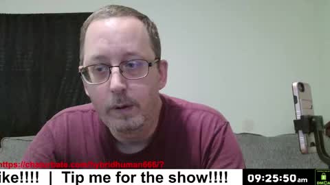 Snapshot of hybridhuman666 chatting on 10/06/25, 02:25 Bob Anderson online show from 10/06/25, 02:25