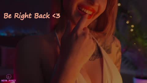 Snapshot of meow_nancy chatting on 01/14/25, 08:20 Heeyyooo Im Nans Subscribe to me I will be glad online show from 01/14/25, 08:20