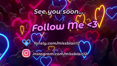 Snapshot of missblair12 chatting on 02/26/25, 12:16 MissBlair online show from 02/26/25, 12:16