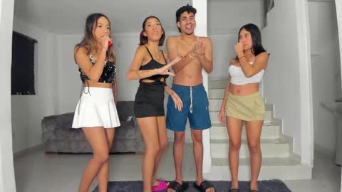 black hair GIORGIA --  redhair RILEY -brown hair APRIL online show from 03/08/25, 08:55