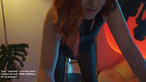 Snapshot of skarpio17 chatting on 01/10/26, 12:56 Im Scarlett ONLINE 5pm-10pm NYC time online show from 01/10/26, 12:56