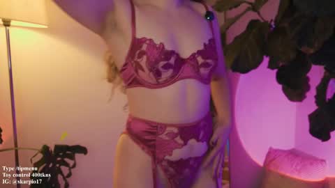 Snapshot of skarpio17 chatting on 02/14/26, 10:50 Im Scarlett ONLINE 5pm-10pm NYC time online show from 02/14/26, 10:50