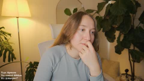 Snapshot of skarpio17 chatting on 03/02/26, 09:10 Im Scarlett ONLINE 5pm-10pm NYC time online show from 03/02/26, 09:10