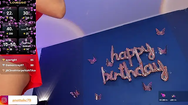 Snapshot of Anette_ chatting on 01/16/25, 01:48 Anette online show from 01/16/25, 01:48