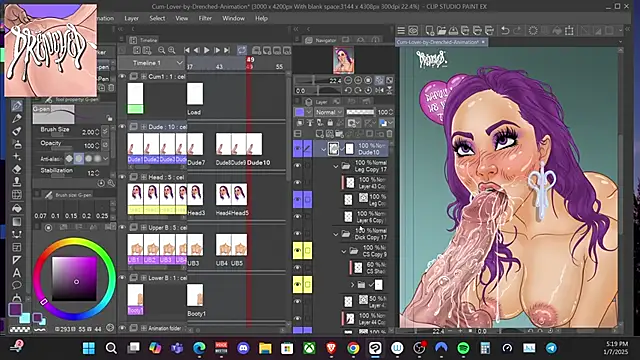 DrenchedArt online show from 01/08/25, 01:21