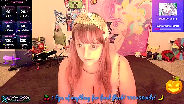 BabyZelda online show from 10/31/25, 04:02